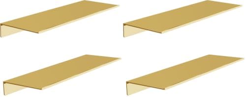 HNVNER Brushed Gold Floating Wall Shelves 4 Packs, Shower Shelf 15.7x4.9 by HNVNER