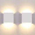 Lightess White Mini Metal 10W Warm White Hardwired Up Down LED Wall Sconce by LIGHTESS