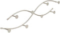 Spectrum Sweep Decorative Metal Coat Rack 8 Hook Wall Mounted Hook Rail by Unknown