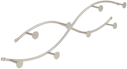 Spectrum Sweep Decorative Metal Coat Rack 8 Hook Wall Mounted Hook Rail by Unknown