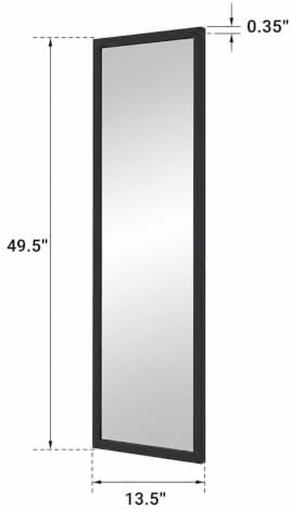 13.5" X 49.5" Full Length Door Mirror, Dorm Room and Entryway - Image 4