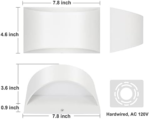 TRLIFE Dimmable Wall Sconces, 3000K/4000K/6000K Selectable Modern Wall Sconce - Image 5
