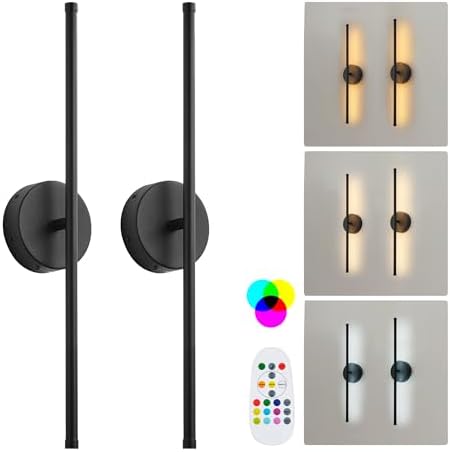 KARTOOSH Battery Operated Wall Sconces Set of Two Wireless Wall Lights by KARTOOSH