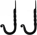 Renovators Supply Manufacturing Twisted Single Wall Hook, Wrought Iron Black by RenovatorsSupplyManufacturing