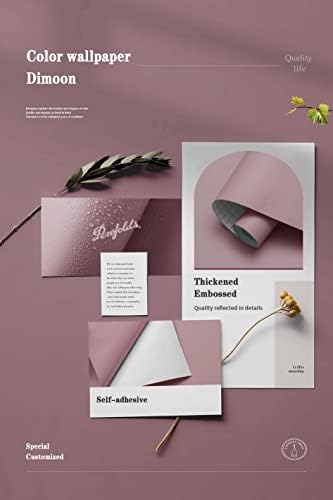 Dimoon 110''x17.7'' Pink Peel and Stick Wallpaper Contact Paper Modern Self - Image 4