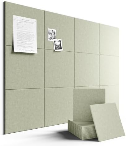 Fluxynara Felt Bulletin Board & Cork Board Alternative, Sage Green by FLUXYNARA