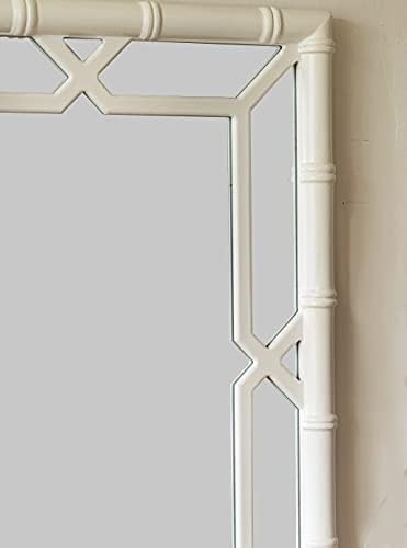 Bamboo-Look Solid Wood Window Pane Mirror 23" X 31" - Image 4
