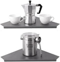 12" Gray Large Corner Floating Shelf Wall Mounted, Metal 2 Pcs by DIZENDAMAI
