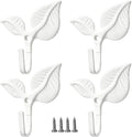 Heavy Duty Vintage Leaf Wall Hooks Set of 4 by Unknown