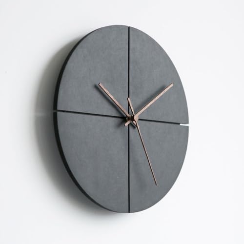 'Old Town' Wooden Modern Wall Clock, Minimalistic and Stylish, Walnut Hands - Image 3