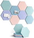 Fluxynara 8-Pack Hexagon Felt Bulletin Board Tiles, Coastal Haze-1 by FLUXYNARA