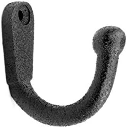 Renovators Supply Manufacturing Single Wall Hook, Wrought Iron Black Powder Coat by RenovatorsSupplyManufacturing