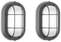 WISBEAM 2 Pack LED Bulkhead Light, Outdoor Bulkhead LED Wall Light, 6W Replace by WISBEAM