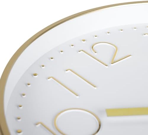 12 Inch Gold Wall Clocks Battery Operated Silent Modern Style Clock Decor - Image 6