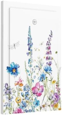 Light Switch Cover Plate Boho Colorful Flowers Plants And Dragonflies 1 Gang No - Image 2