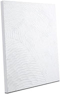 Zessonic White Geometry Abstract 3D Textured Hand-painted Wall Art by Zessoinc