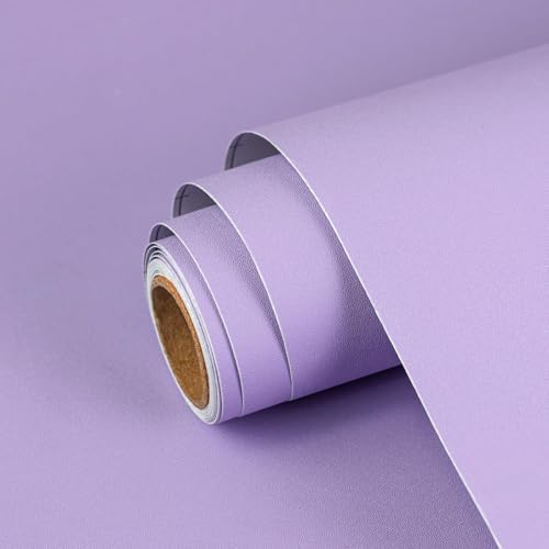 Purple Peel and Stick Wallpaper Solid Purple Contact Paper A Set of 15.7"x472" by SOONAFTER