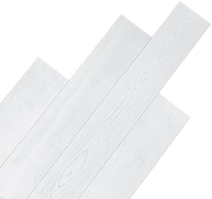 Real Wood Wall Planks-5" White Shiplap Panel Peel and Stick 10Pack 12.5SqFt by Luxdecor