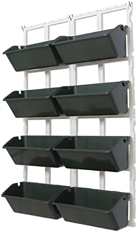 8 Pockets Vertical Planters Indoor Outdoor Living Wall Mounted Garden Wall by WANLECY