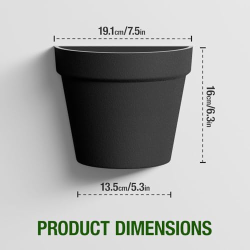 Asnext 2 Pack Indoor Wall Planter, 7.5 Inch Wall Hanging Planter - Image 5