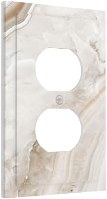 Outlet Covers Beige Marble Pattern 1 Gang Duplex Light Switch Cover Electrical - Image 2