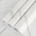 Large White Marble Granite Wallpaper Peel Stick Countertops 31.5x354inch by BAYYAPeelandStickWallpaper