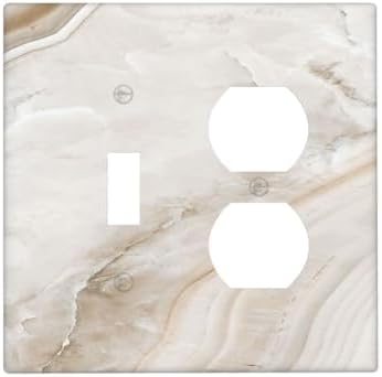 Wallplates Beige Marble Pattern 1 Toggle 1 Duplex Switch Plate Electrical GFCI by Lightswitchcovers