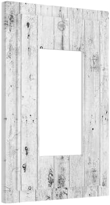 Decorative Outlet Covers Rustic White Grey Wood Grain 1 Gang Single Rocker - Image 2