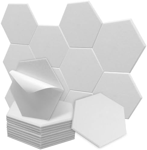 12 Pack Acoustic Panels Self Adhesive Sound Proof Foam, High Density Sound by DASIAUTOEM