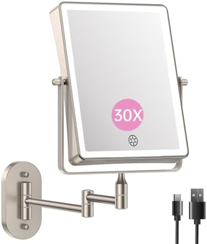FASCINATE 8.7" 5000mAh Rechargeable Wall Mounted Makeup Mirror by FASCINATE