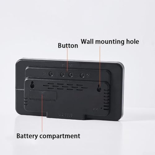 Digital Wall Clock Battery Operated, Large LED - Image 3