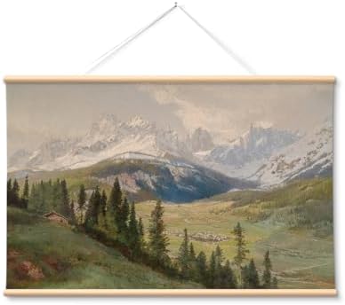 VIYYIEA Extra Large Canvas Wall Art, 36x54 Inch Mountain Landscape Oil Painting by VIYYIEAART