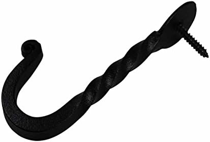 Renovators Supply Manufacturing Twisted Single Wall Hook, Wrought Iron Black - Image 7