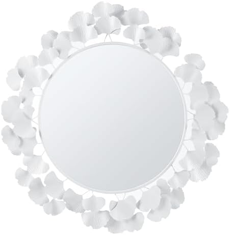 Martha Stewart Wall Décor Large Gingko Leaf Round Wall Mirror - Image 2