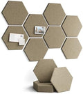 Fluxynara 8-Pack Hexagon Felt Bulletin Board Tiles, Olive Brown by FLUXYNARA