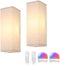 Shenmoyl 2-Pack Rectangle Wall Sconces, Battery Operated by Shenmoyl