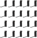 20 Pack Black Slatwall Accessories, Heavy Duty Steel Slatwall Hooks by Fivaz