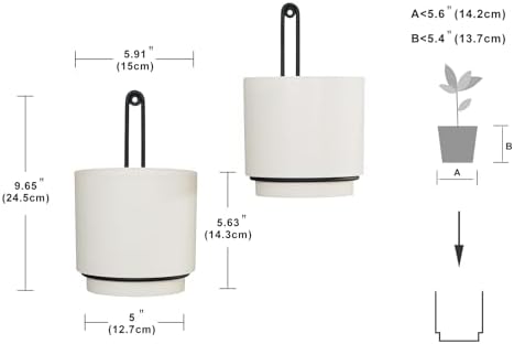 2 Pcs Wall Mounted Hanging Planter Vase - Image 2
