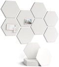 Fluxynara 8-Pack Hexagon Felt Bulletin Board Tiles, Milky White-1 by FLUXYNARA