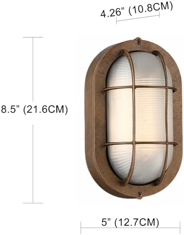 WISBEAM 2 Pack LED Bulkhead Light Bronze, Outdoor LED Wall Light - Image 6