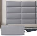 Art3d 12-Pack Peel and Stick Upholstered Headboard, 9.84 x 23.62 in by Art3d
