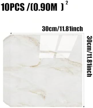 Chejiaye 10pcs Marble Peel and Stick Backsplash Waterproof Washroom Wall Panels - Image 4