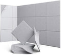 Square Acoustic Panels, 12 Pack Self-Adhesive Sound Panels by UNECHOACOUSTIC