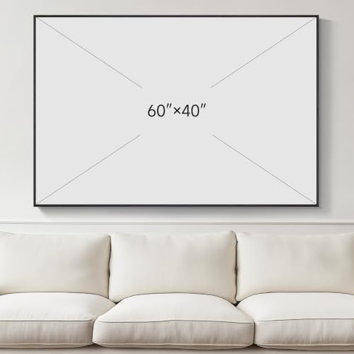 Extra Large Framed Modern Colorful Abstract Wall Art, Horizontal 60x40 In - Image 7