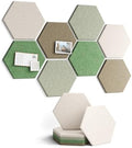 Fluxynara 8-Pack Hexagon Felt Bulletin Board Tiles, Moss Haven by FLUXYNARA