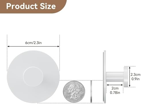 bussdis White Adhesive Wall Hook - Image 4