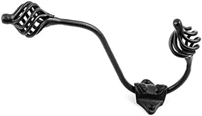 Renovators Supply Manufacturing Birdcage Double Wall Hook, Wrought Iron Black - Image 2