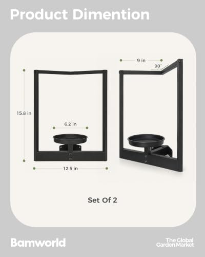 Bamworld Picture Frame Wall Planters Set of 2 Corner Wall Plant Holder - Image 2