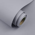 Grey Peel and Stick Wallpaper 15.7"x472" Solid Colour Contact Paper Modern by Uooar
