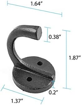 Renovators Supply Manufacturing RSF Single Coat Hook, Wrought Iron Black Powder - Image 3